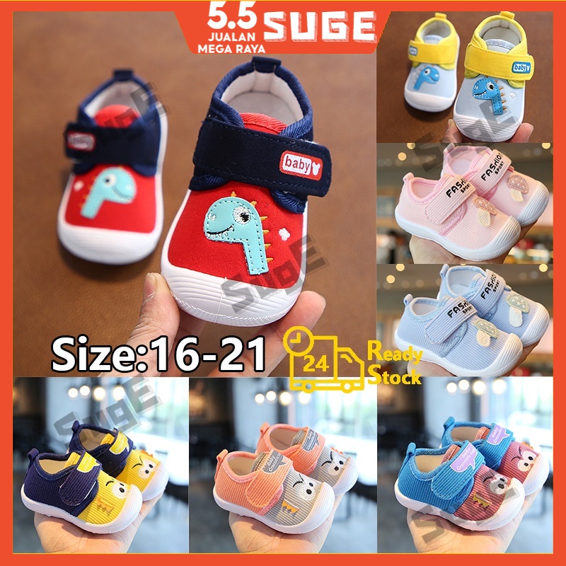 【Suge】0-3 Years Baby Soft Bottom Walk with Sounds Shoes Kasut Selipar Bunyi Bibi Sound Toddler Shoes