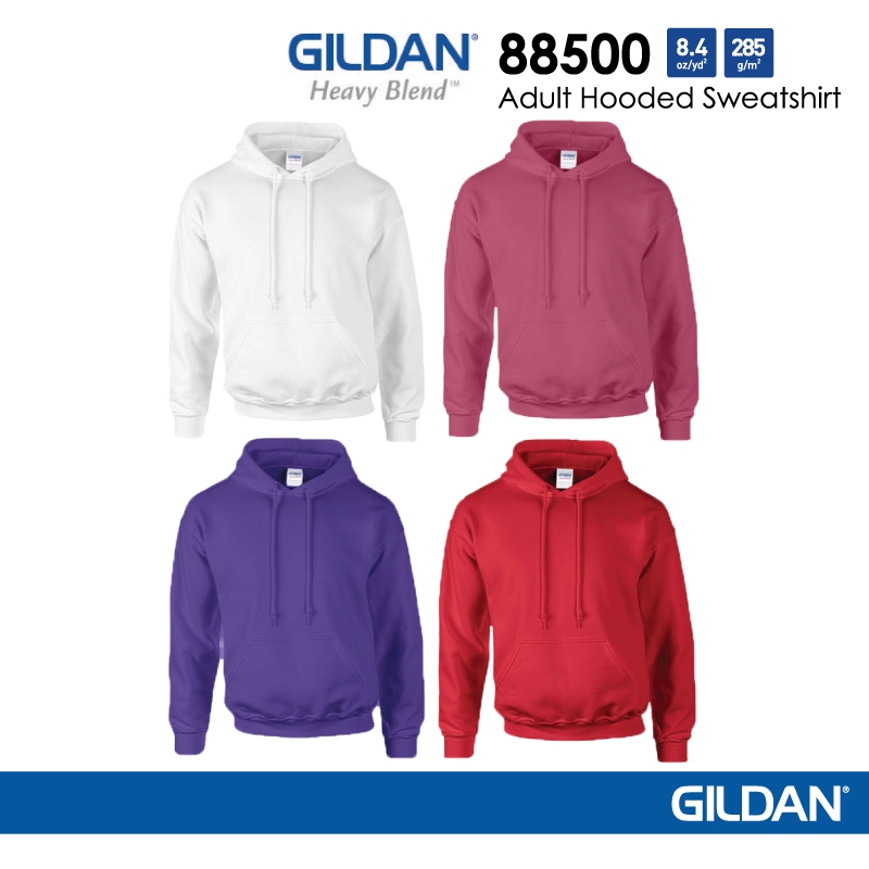 Gildan Heavy Blend Unisex Sideseamed Adult Hooded Sweatshirt - White ...