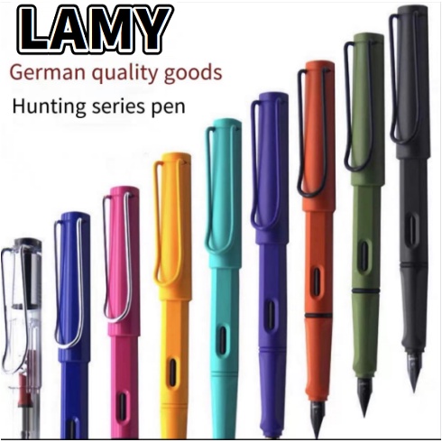 【Buy1 Free1 Gift Box and 1Bag】German LAMY Fountain Pen Genuine Product LAMY Fountain Pen Ink Pen Safari Hunter Pen Gift Box EF/F Nib Pens