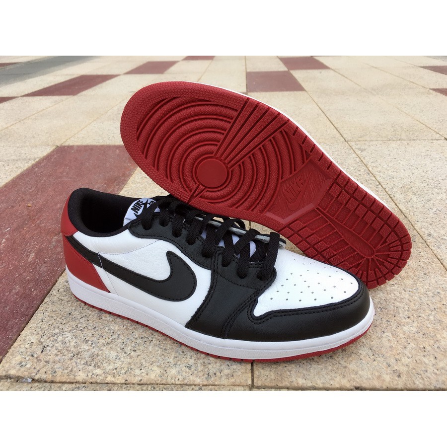 jordan 1 retro low black gym red