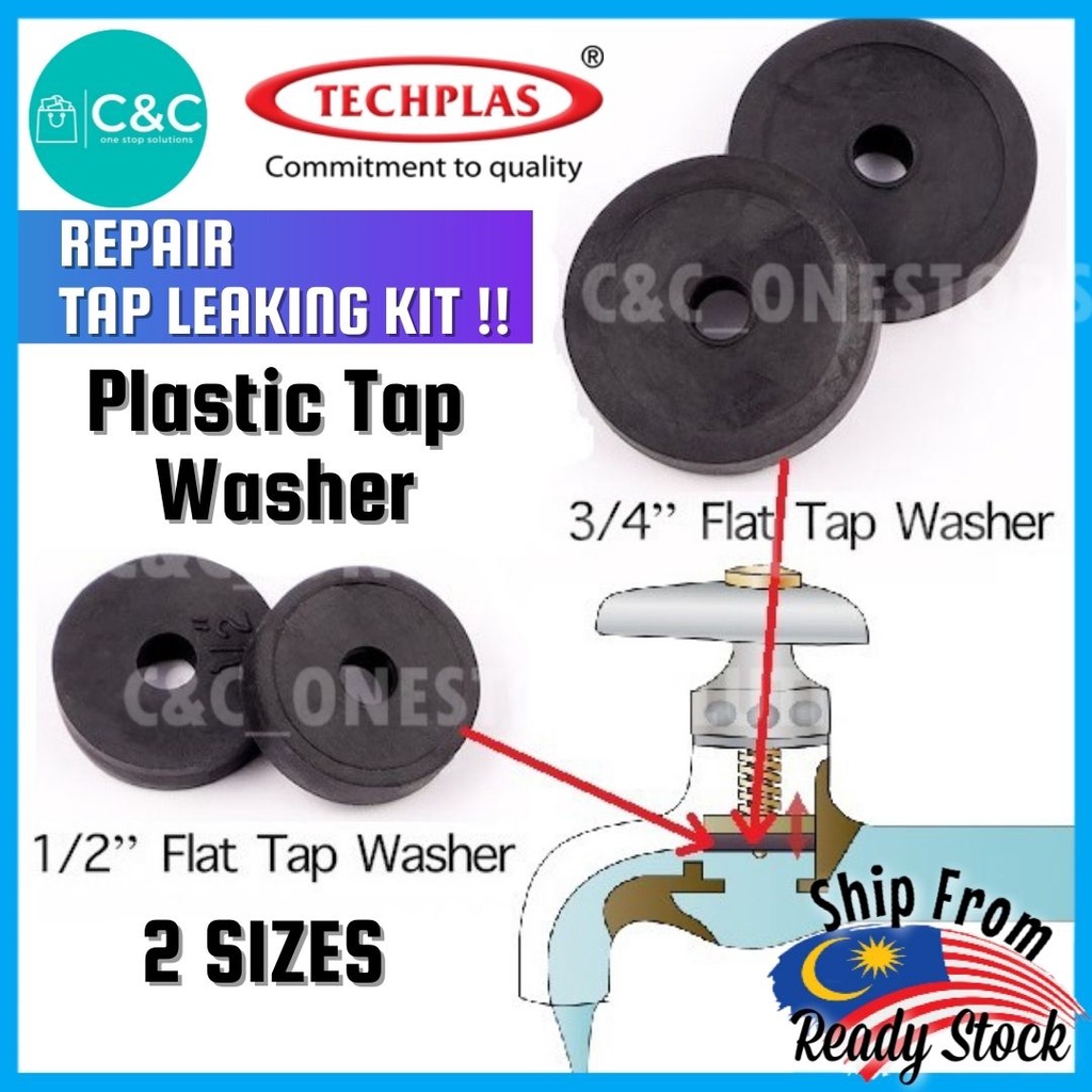 TECHPLAS FLAT TAP WASHER 1/2" 3/4" PIPPING FITTING Shopee Malaysia
