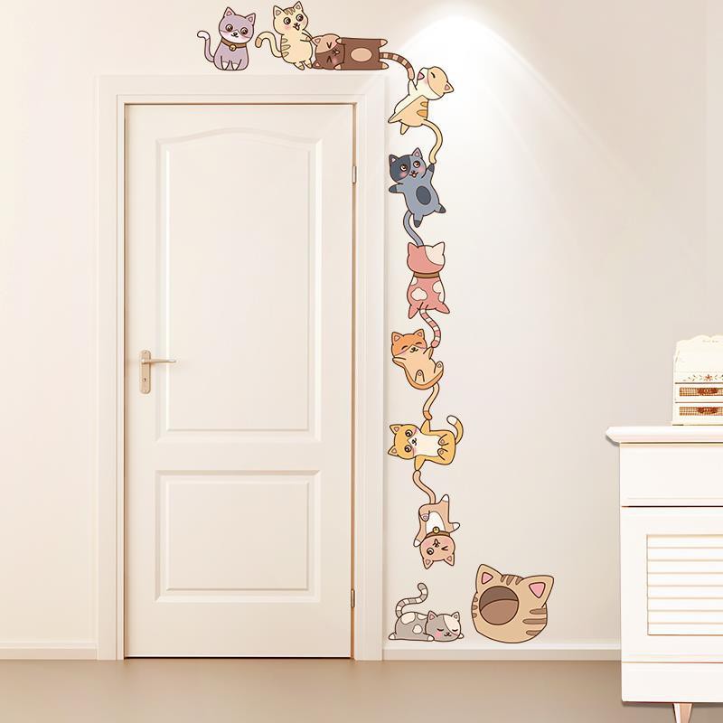 KIDS room wallpaper Cartoon door stickers children bedroom room adornment  door wall small design creative wall stickers | Shopee Malaysia
