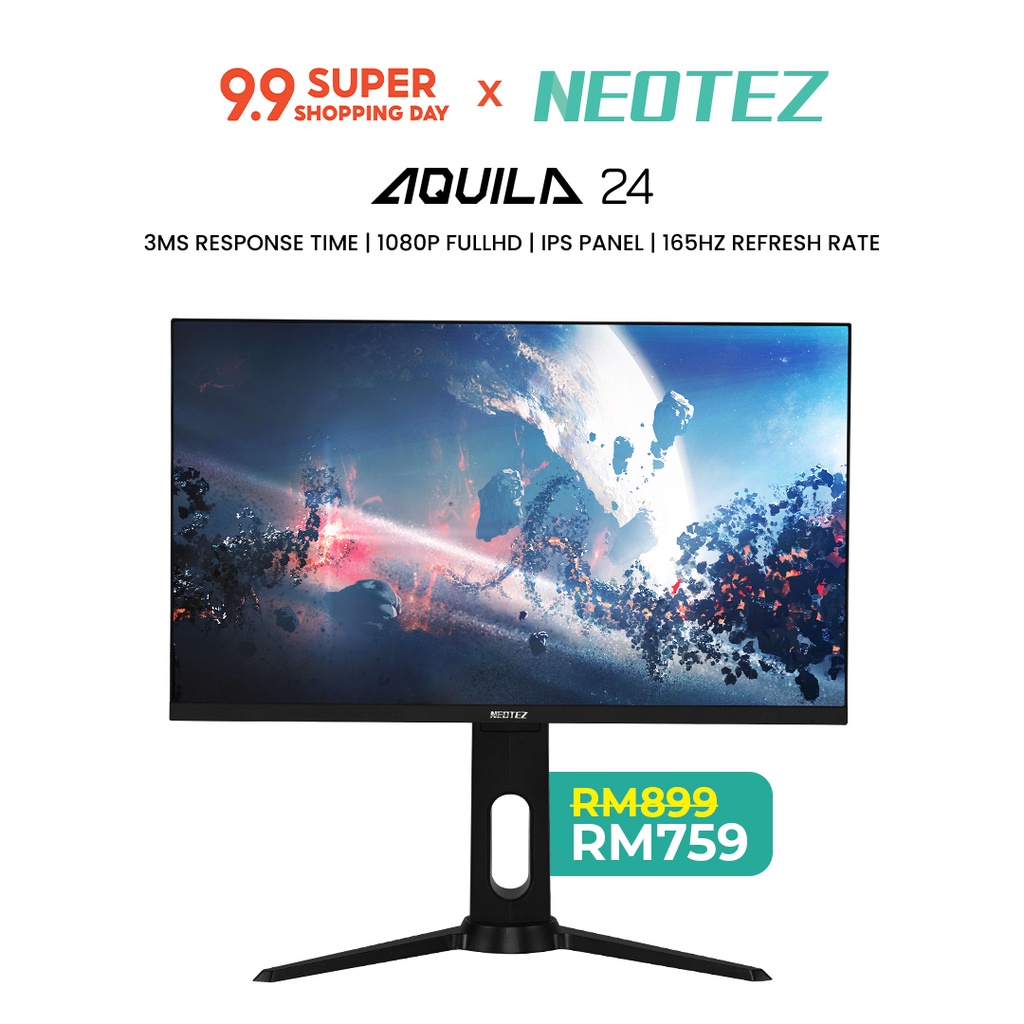 NEOTEZ AQUILA 165Hz FHD 24 inch Gaming Monitor / 100% sRGB / AMD ...