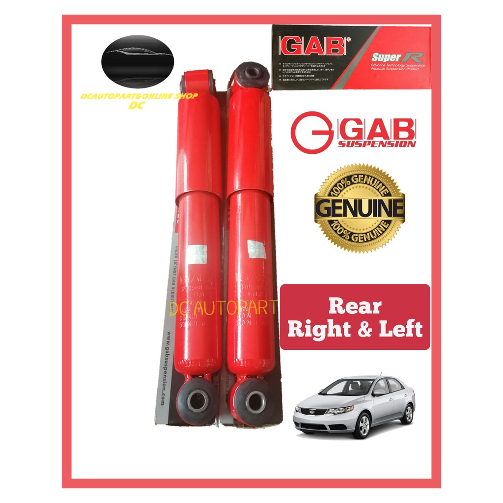 100 Original Gab Kia Forte 1 6 2 0 Super R Heavy Duty Rear Shock Absorber Rr Abs Shopee Malaysia