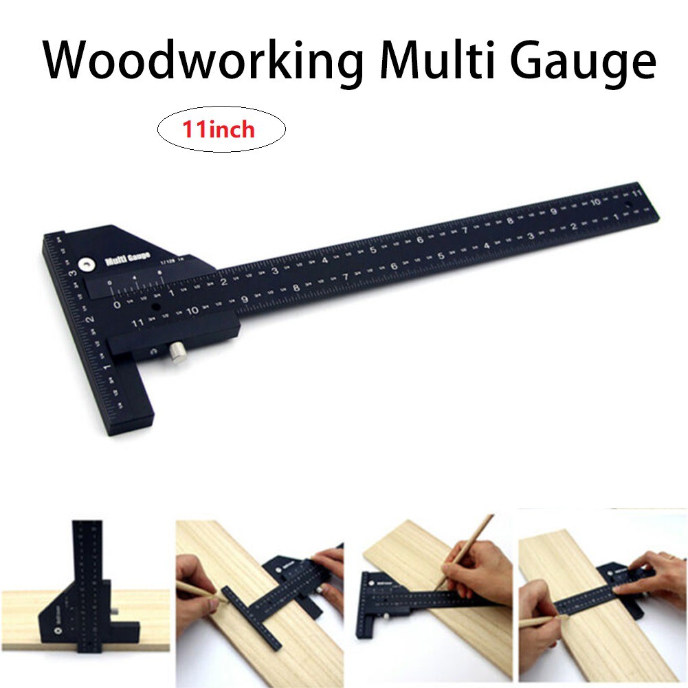 Details about   Woodworking Multi DIY Gauge Ruler T-Type Square Ruler 300mm Ultra Precision 