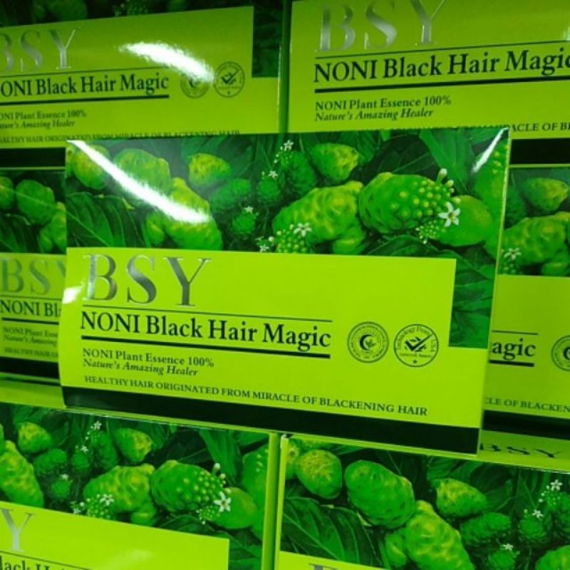 BSY NONI BLACK HAIR MAGIC (1BOX = 20SACHET) | Shopee Malaysia