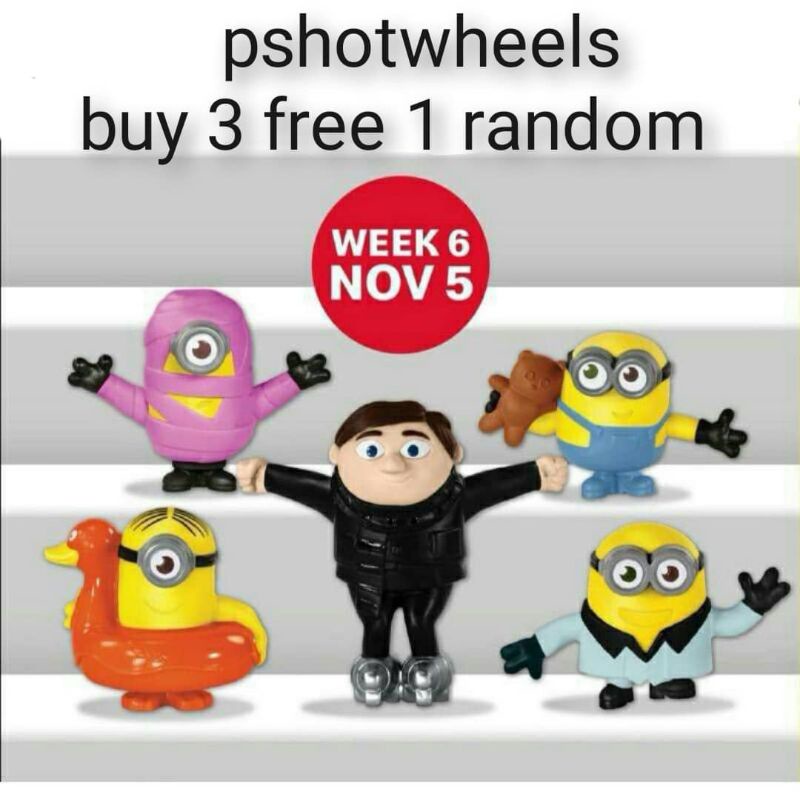 Mcdonalds Mcdonald S Mcd Mcdonald Happy Meal Toy Minions The Rise Of Gru Week 6 Buy 3 Free 1 Random Shopee Malaysia