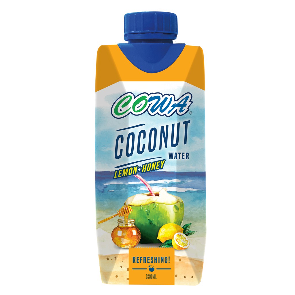 Cowa Coconut Water With Lemon Honey 330ml 1 Carton 12 Packs Shopee Malaysia