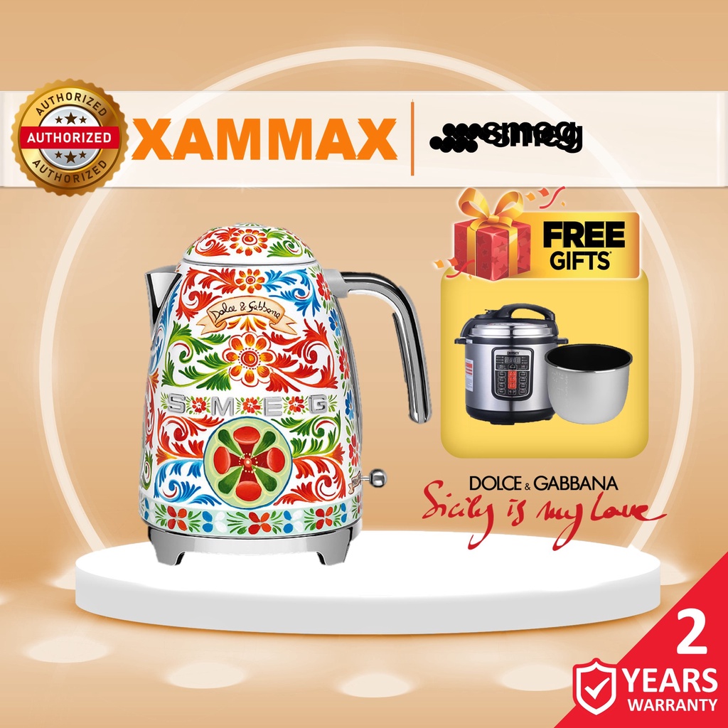 Smeg Kettle KLF03DG Dolce & Gabbana D&G Mediterranean Sicily Is