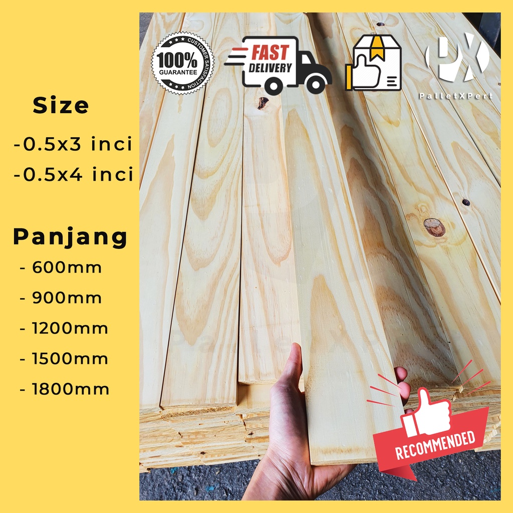 Kayu Pallet Pine Lebar 4 Inci Papan Kayu Pine Diy Siap Ketam Cheap