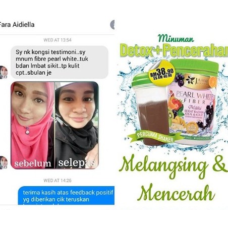 Super Sale Pearl White Fiber Jamu Jelita 400g Jamu Jelita Pearl White Fiber Putih Mulus Extra Freegift Shopee Malaysia