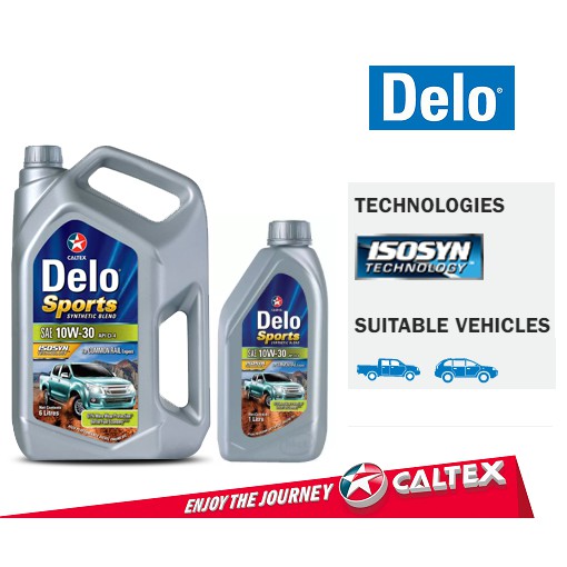 CALTEX Delo Sports Synthetic Blend SAE 10W30 (6+1L) Diesel Engine OiL Shopee Malaysia