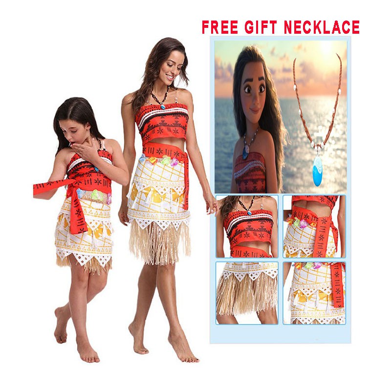 Kids Costume Disney Moana Princess Girls Fancy Dress Cosplay Women Dress Shopee Malaysia