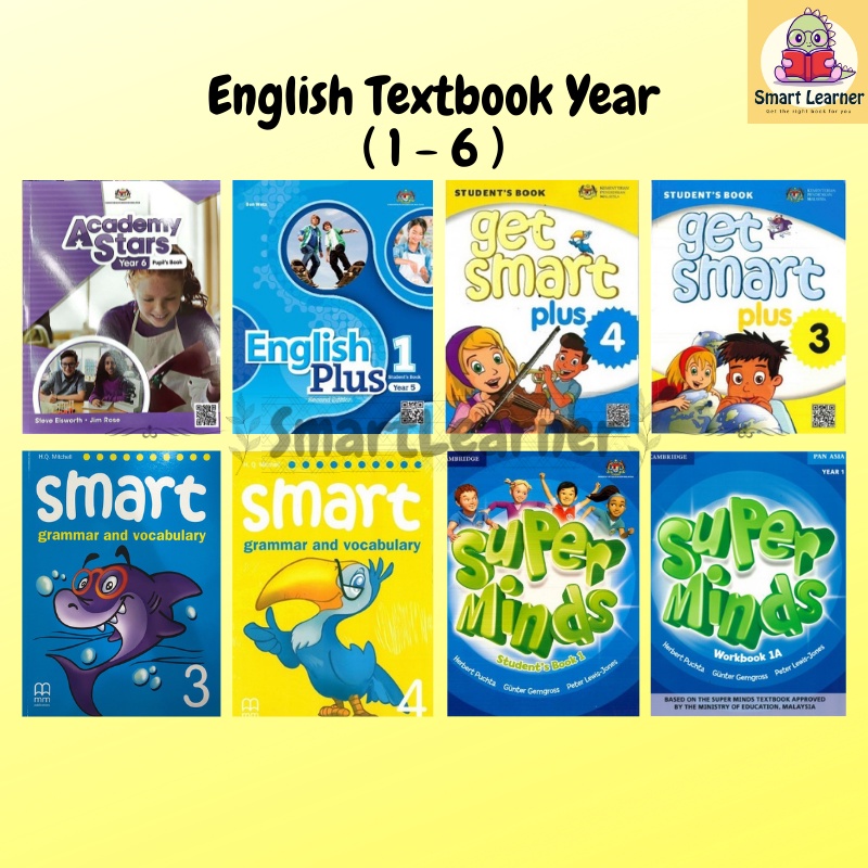 Featured image of [SB] English Textbook Year 1,2,3,4,5,6 Buku Teks English (Super minds & Get Smart Plus & English Plus)