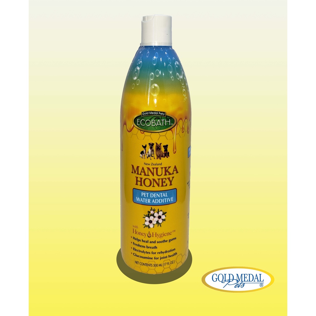 Gold Medal Pets EcoBath Manuka Honey Pet Dental Water Additive (500ml)