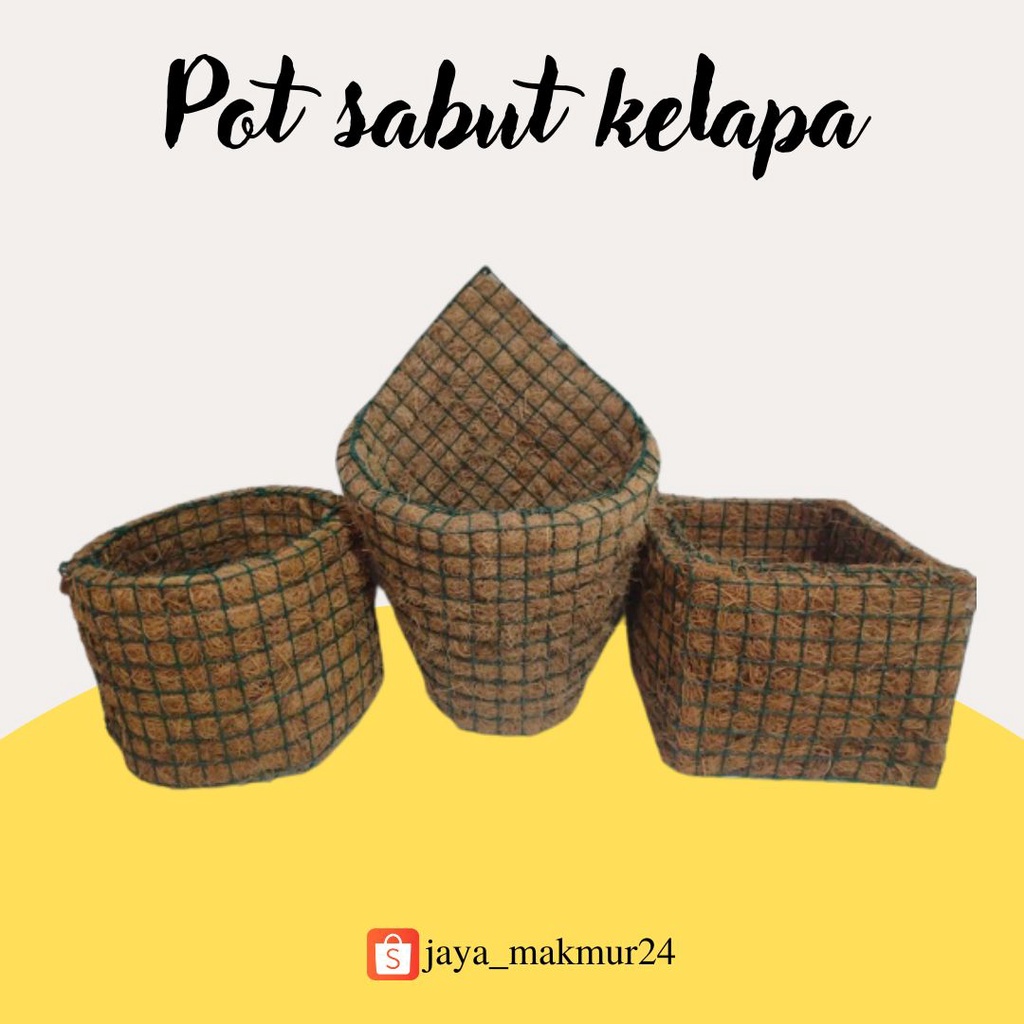 Orchid Coconut Coir Pot Wall Mounted Coconut Coir Pot Semicircle