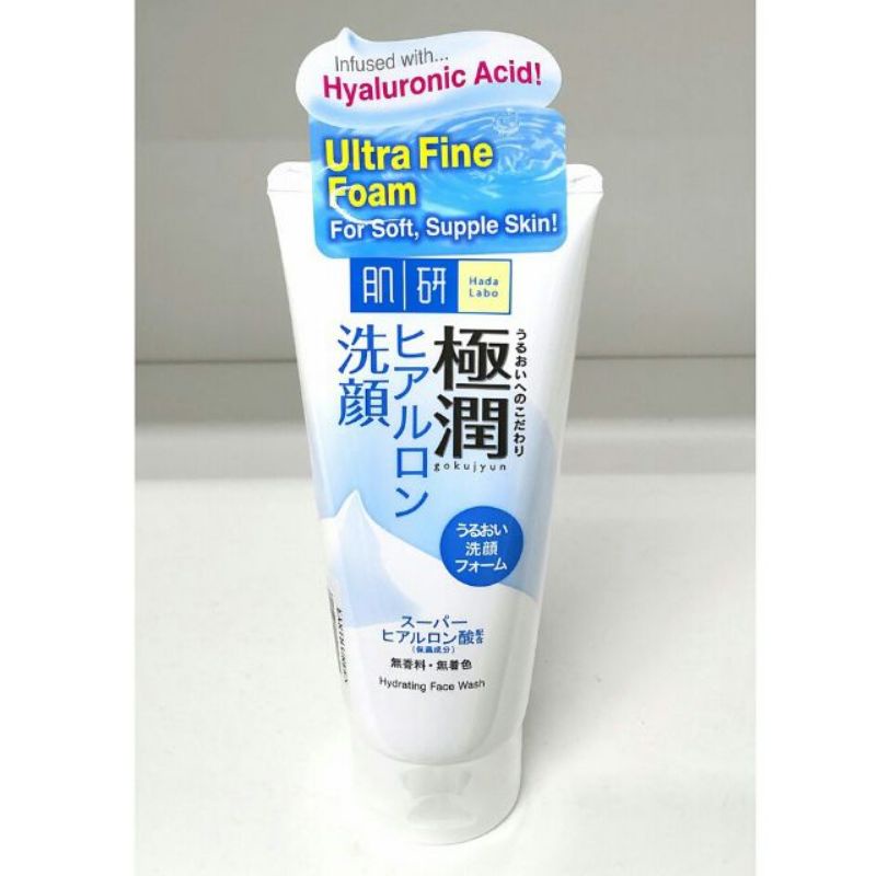 Hada Labo Super Hyaluronic Acid Hydrating Face Wash (100g) Shopee