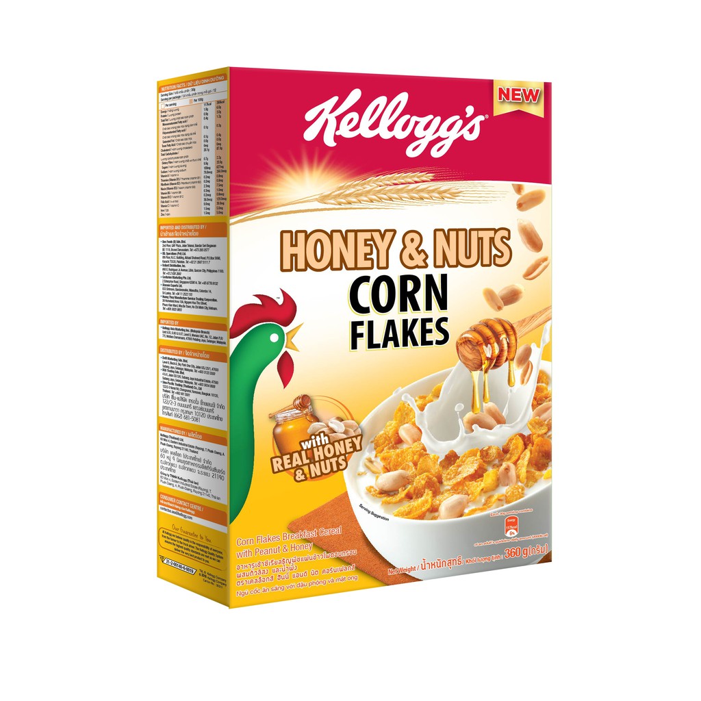 Kellogg's Honey & Nut Corn Flakes (360g) Shopee Malaysia