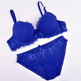 blue bra and panty set