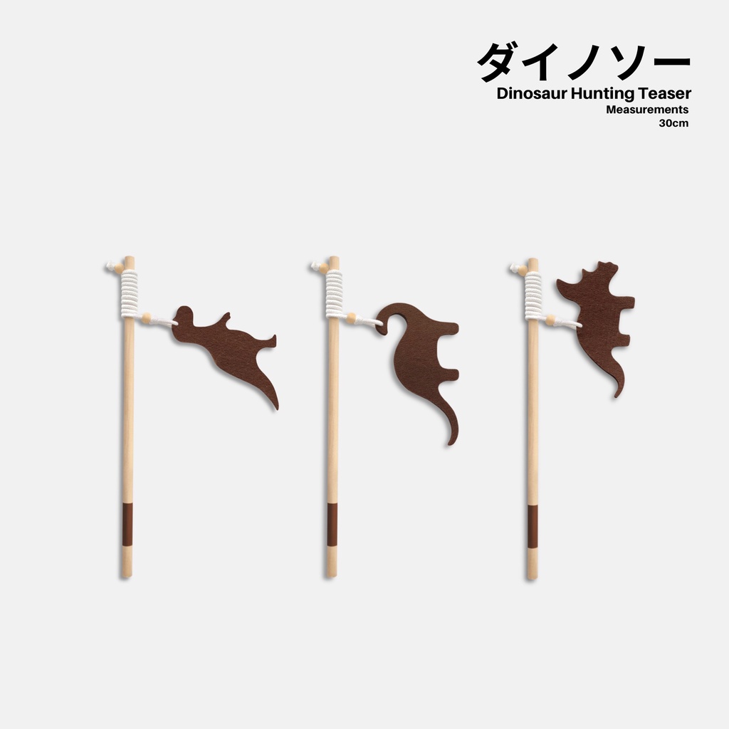 Dinosaur Hunting Cat Teaser Wand Toy