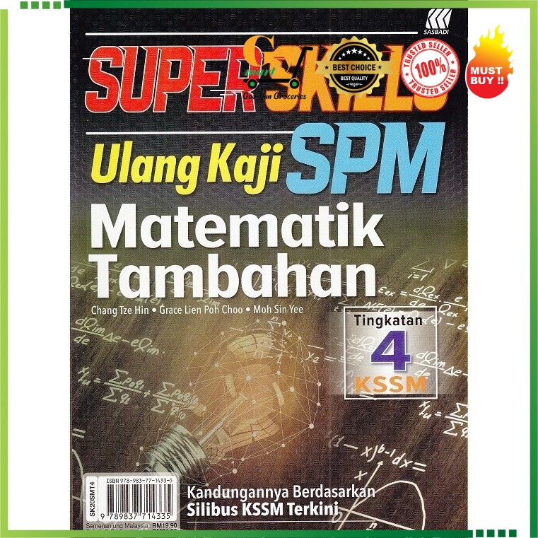 Super Skills Ulang Kaji Spm Matematik Tambahan Tingkatan 4 Shopee Malaysia