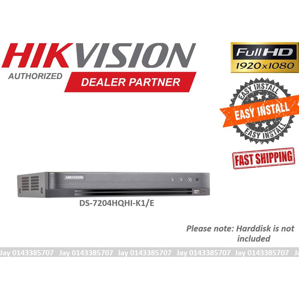 Hik Dvr Hikvision 2mp 1080p 4ch Turbo Full Hd 4 0 Cctv Surveillance 4 Ch