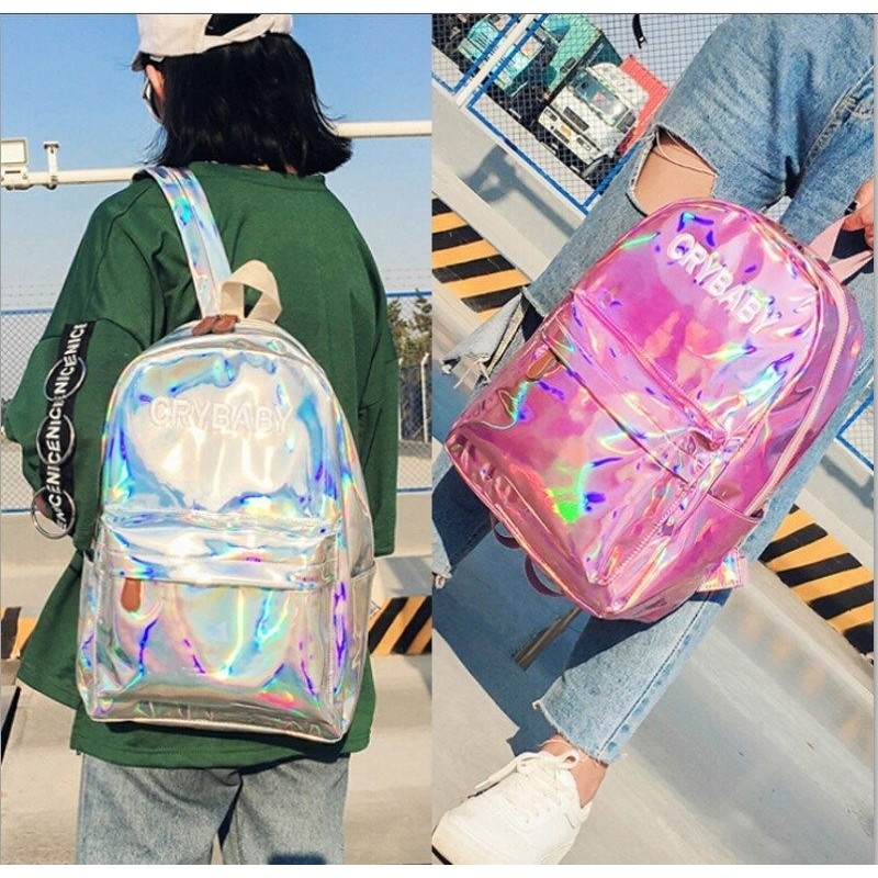 holographic school backpack