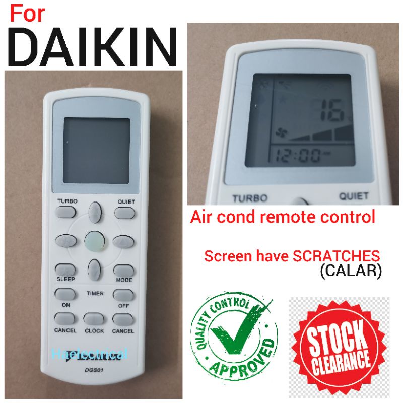 daikin air cond remote control (clearance stock) Shopee Malaysia