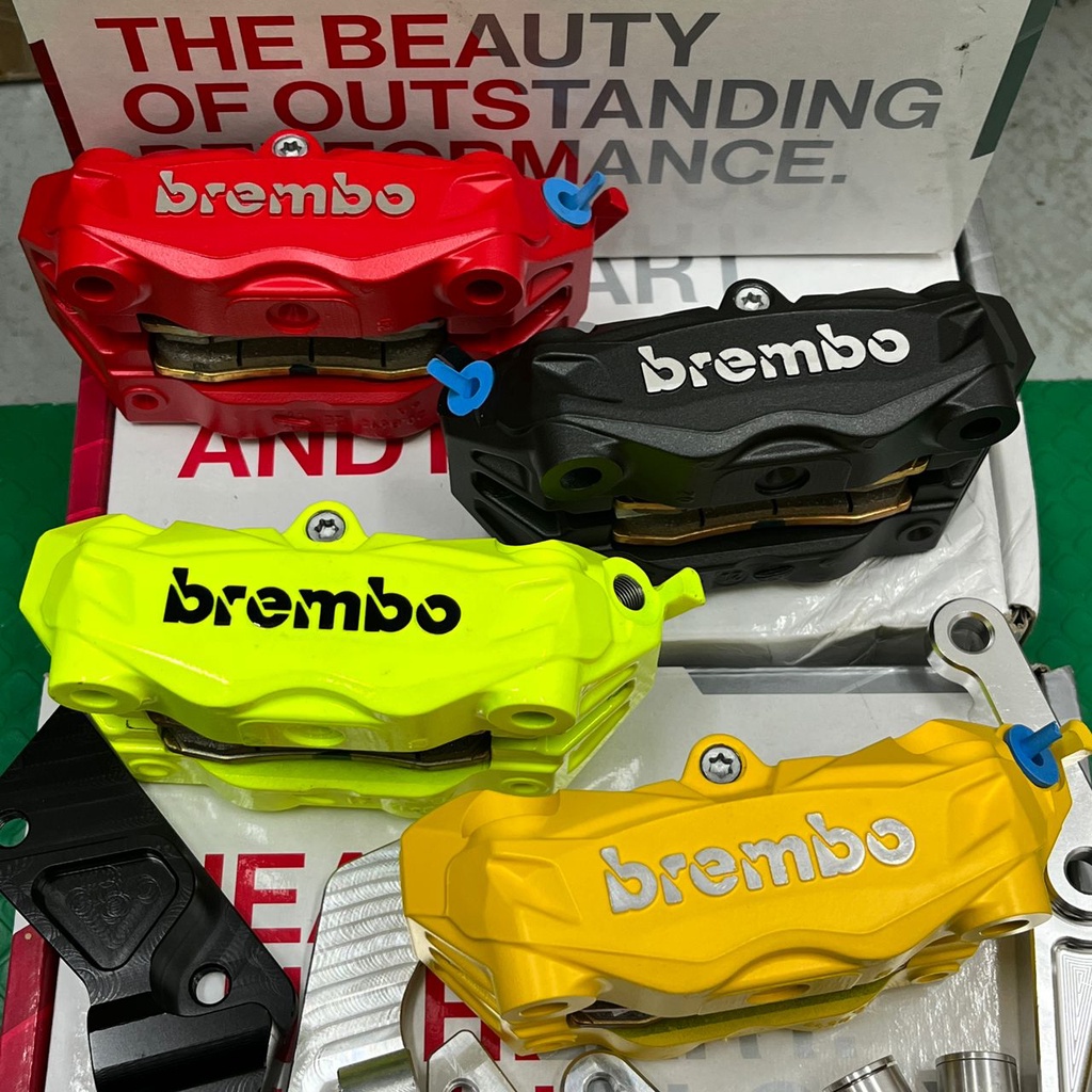 BREMBO M3 BRAKE CALIPER ORIGINAL BREMBO MADE IN ITALY GREEN YELLOW