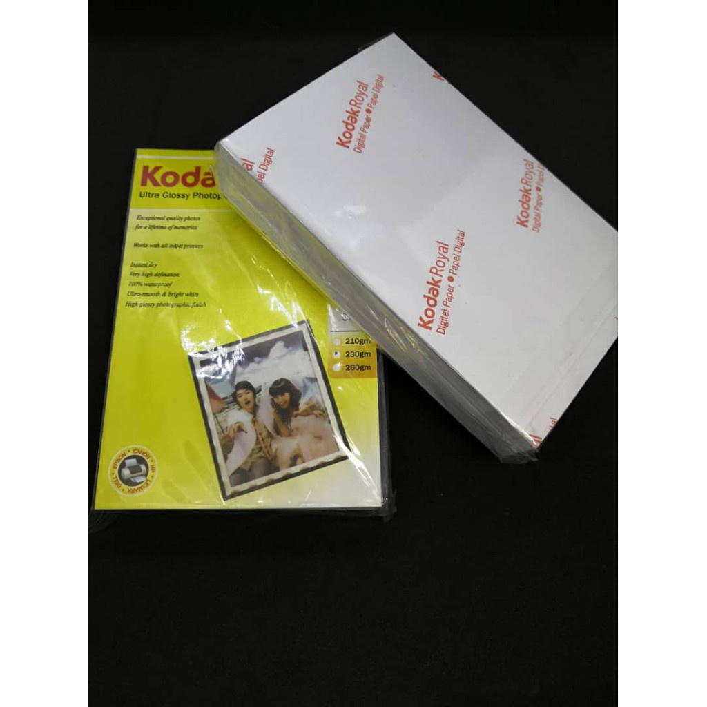 Kodak 4r Glossy Photo Paper 230gsm 100 Sheets 4r Size Ready Stock