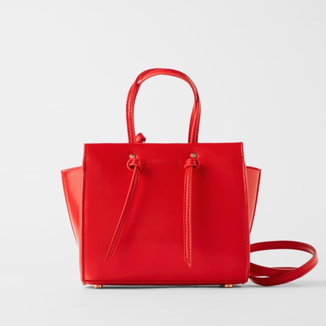 zara red handbag