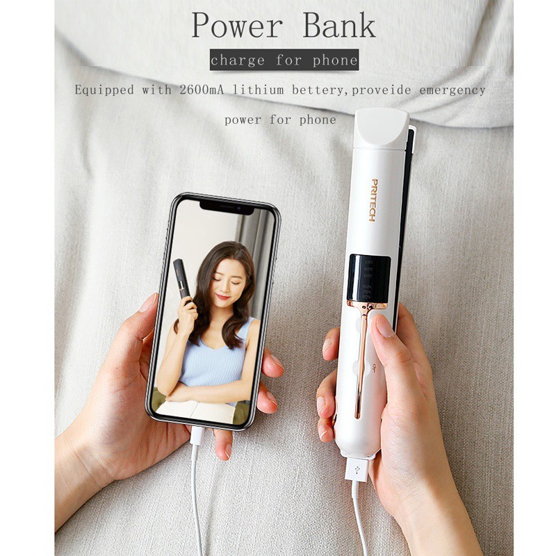 pritech wireless hair straightener review