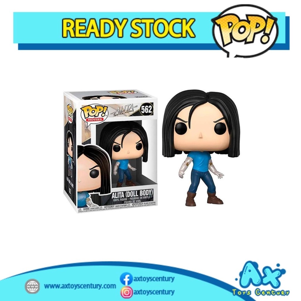 Funko Pop! Movies: Alita Battle Angel - Alita Doll Body #562 100% Genuine
