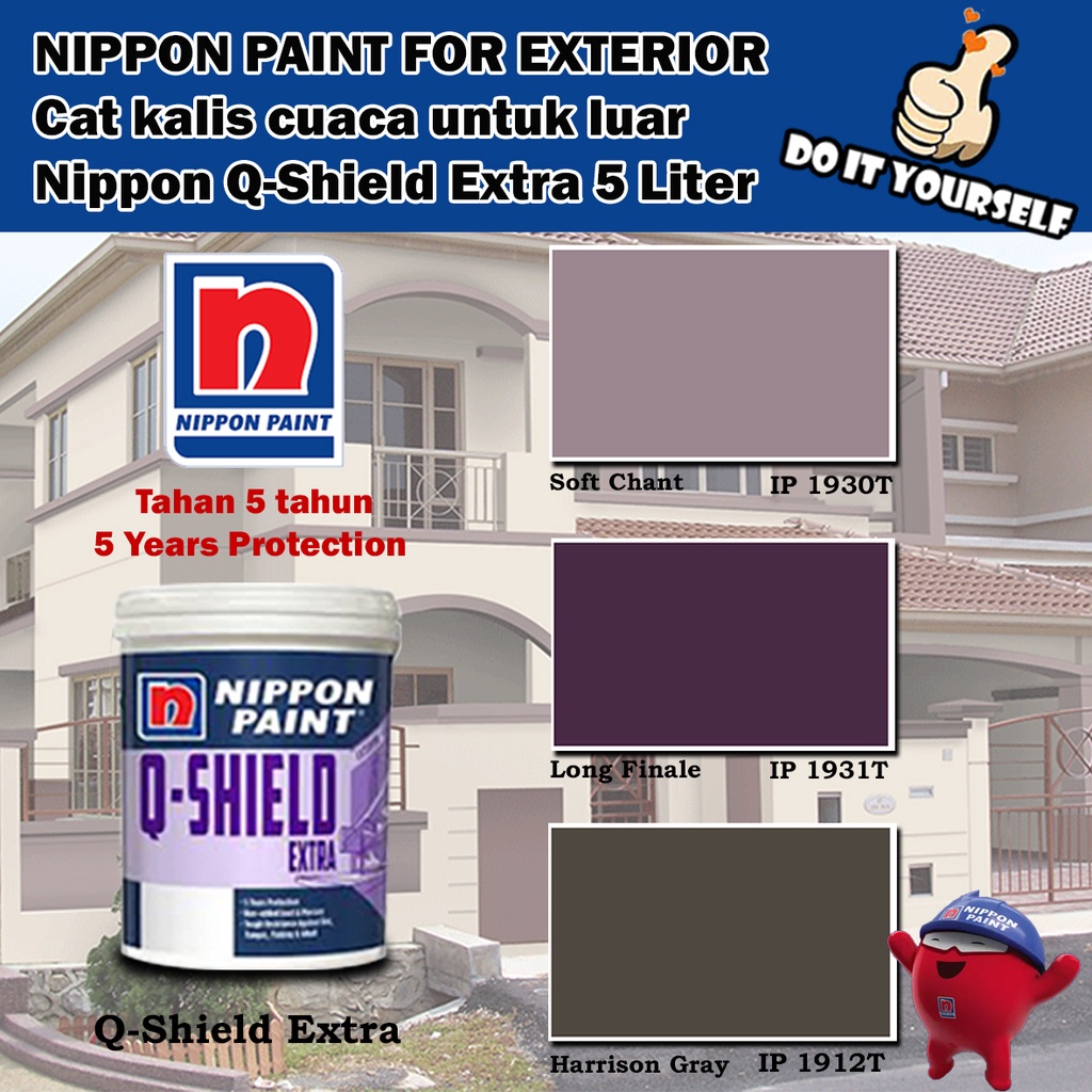 Nippon Paint Q-Shield Extra Exterior Collection 5 Liter Soft Chant ...