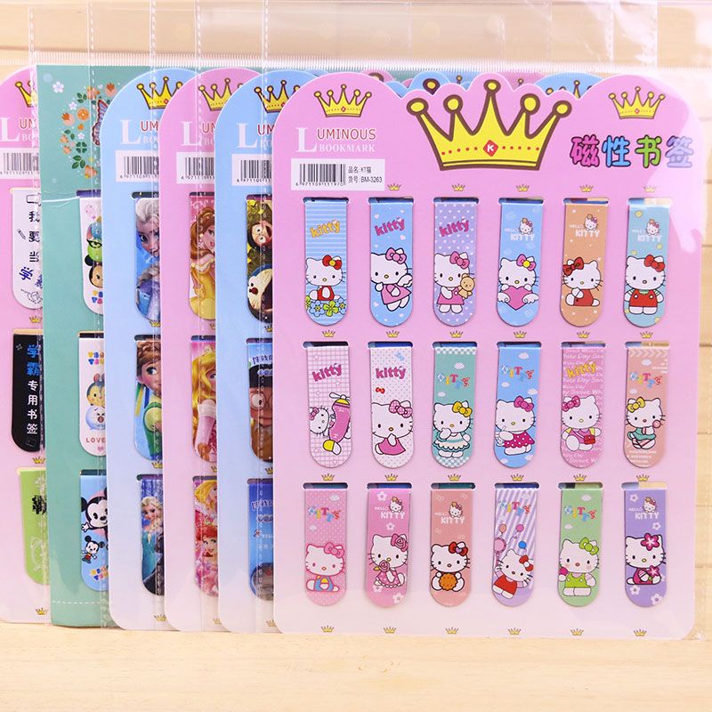 Magnetic bookmark cartoon Naruto Conan Kitty Frozen Doraemon One Piece Dinasour Sakura Genshin Impact Honor of King