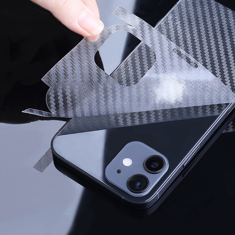 Transparent 3D Carbon Fiber Film Wrap Skin Phone Sticker For iPhone 13