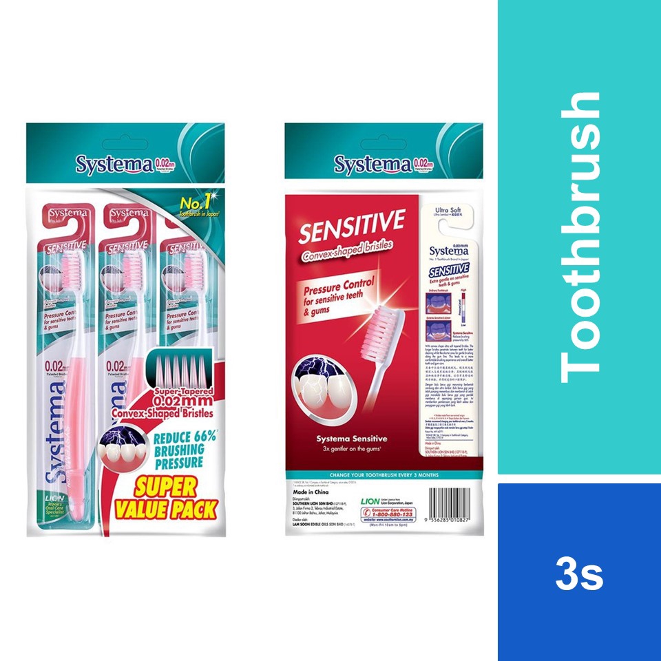Systema Toothbrush Super Value Pack (3S) - Sensitive | Shopee Malaysia