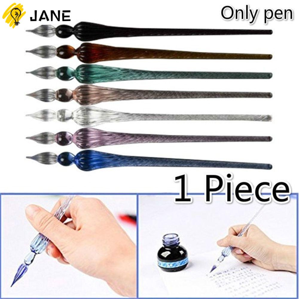 Glass Dip Dipping Pen Holder Signature Filling Ink Fountain Pen School Office 