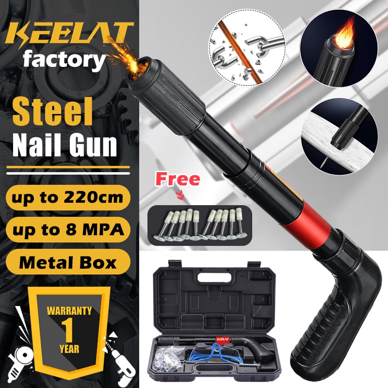 keelat Manual Steel Nail Gun Concrete Nails Guns Wall Steel Rivet Gun