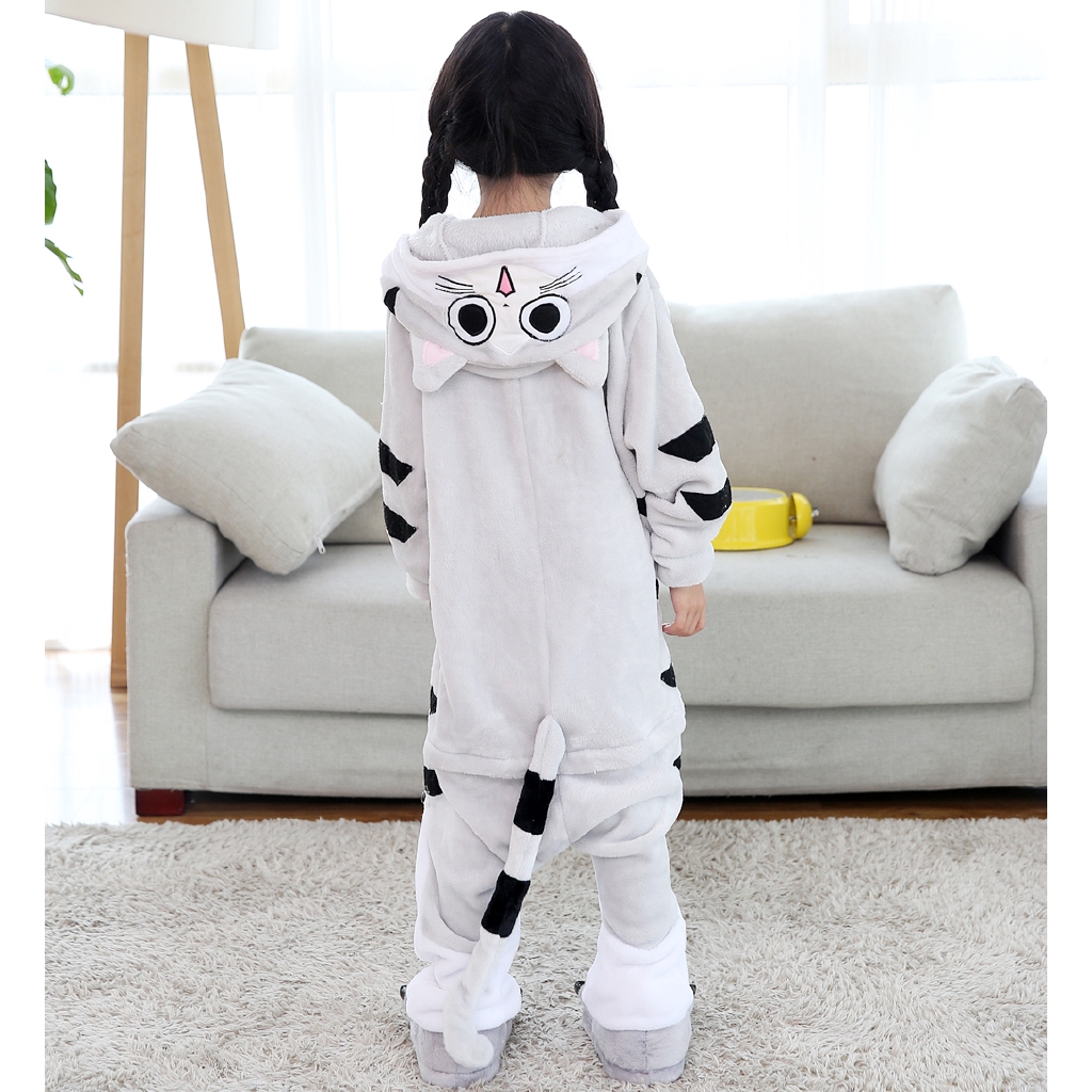 Boys Cute Kigurumi Cheese Cat Cartoon Animal Pajamas Cosplay Costume Kids OnePiece  Onesie Disguise Pijama | Shopee Malaysia