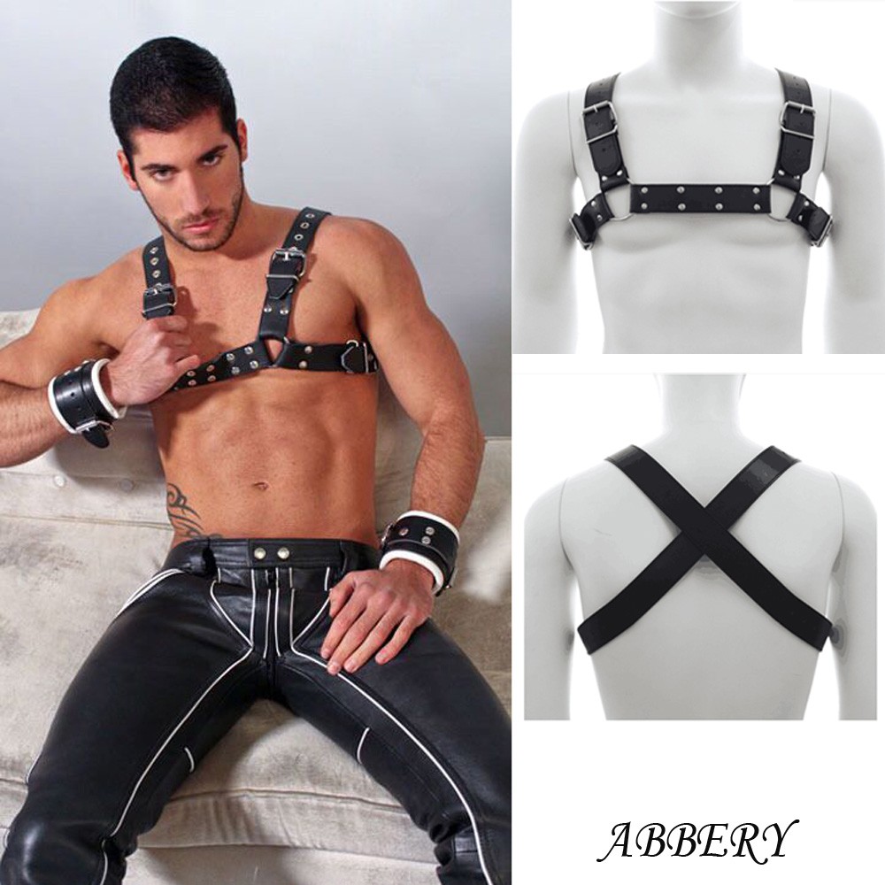 Men Sexy Punk Leather Harness Body Shoulder Strap Lingerie Bondage Chest  Shoulder Cape Armors Binding Cage Breast Belt Braces Sexy men's strap  nightclub dancing outfit | Shopee Malaysia