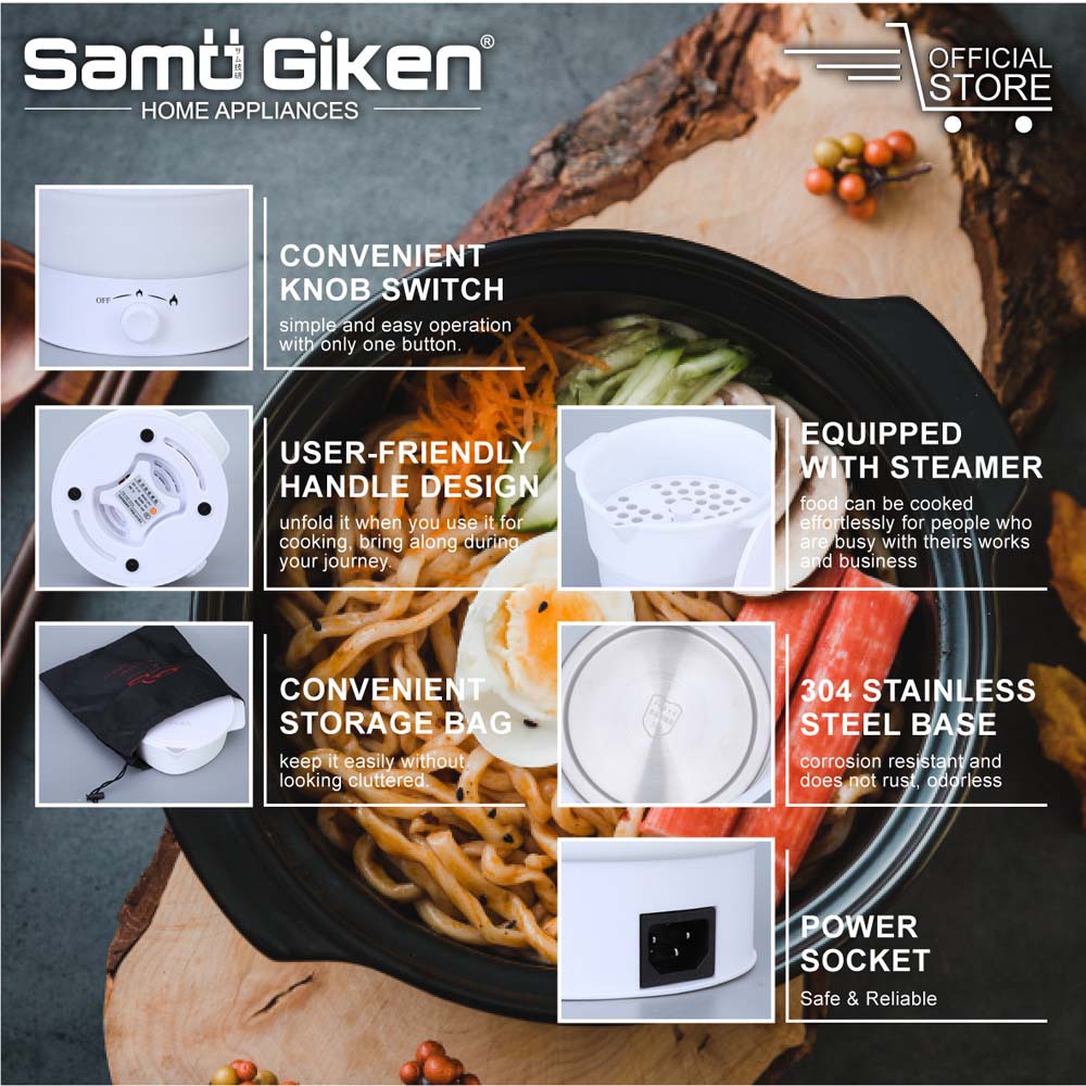 Buy Samu Giken Portable Folding Multi Functional Electric Travel Cooker 1l Seetracker Malaysia