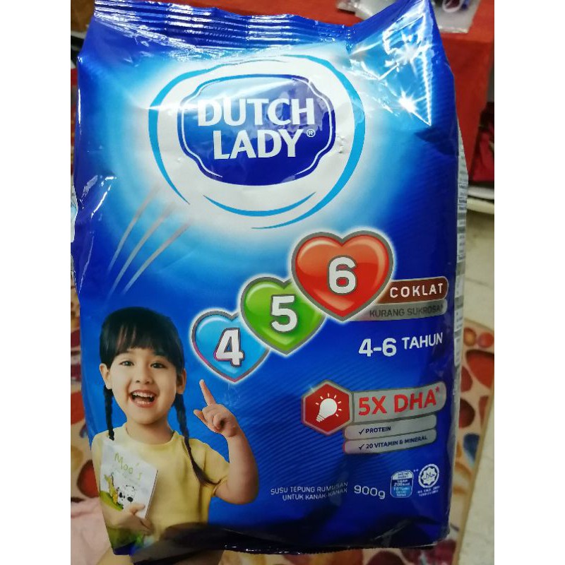 Susu Dutch Lady 4 6 Tahun Perisa Coklat 900g Shopee Malaysia