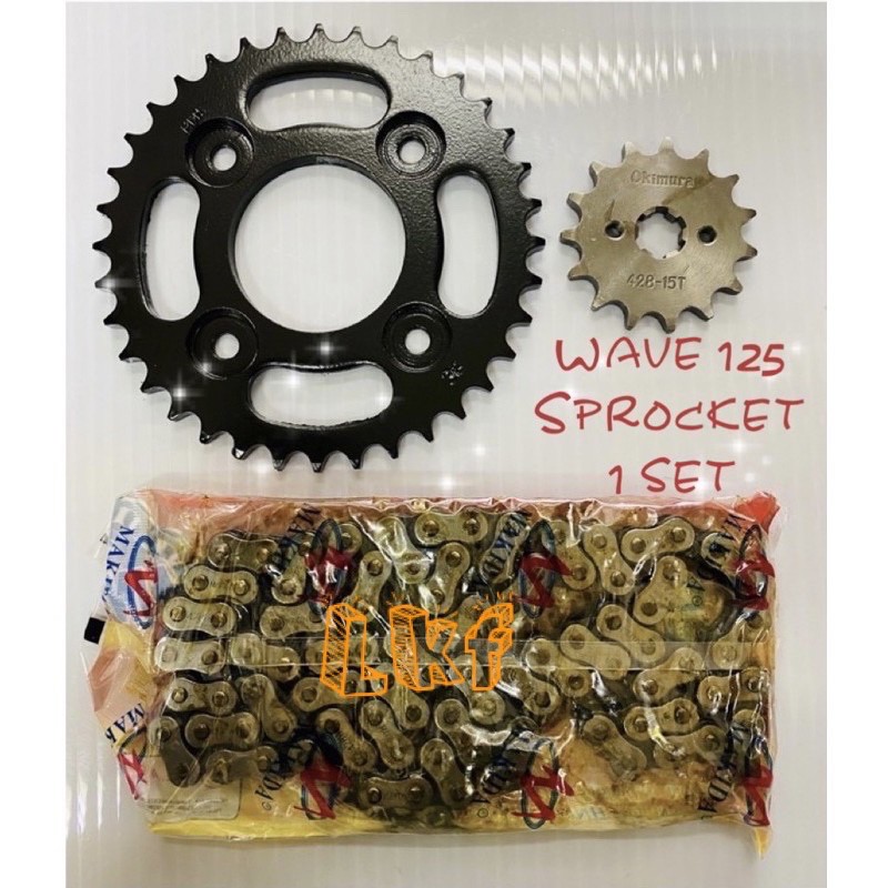 Buy HONDA WAVE 125 /DASH 110 / CHAIN 428 - SPROCKET ( 1 SET )WAVE 