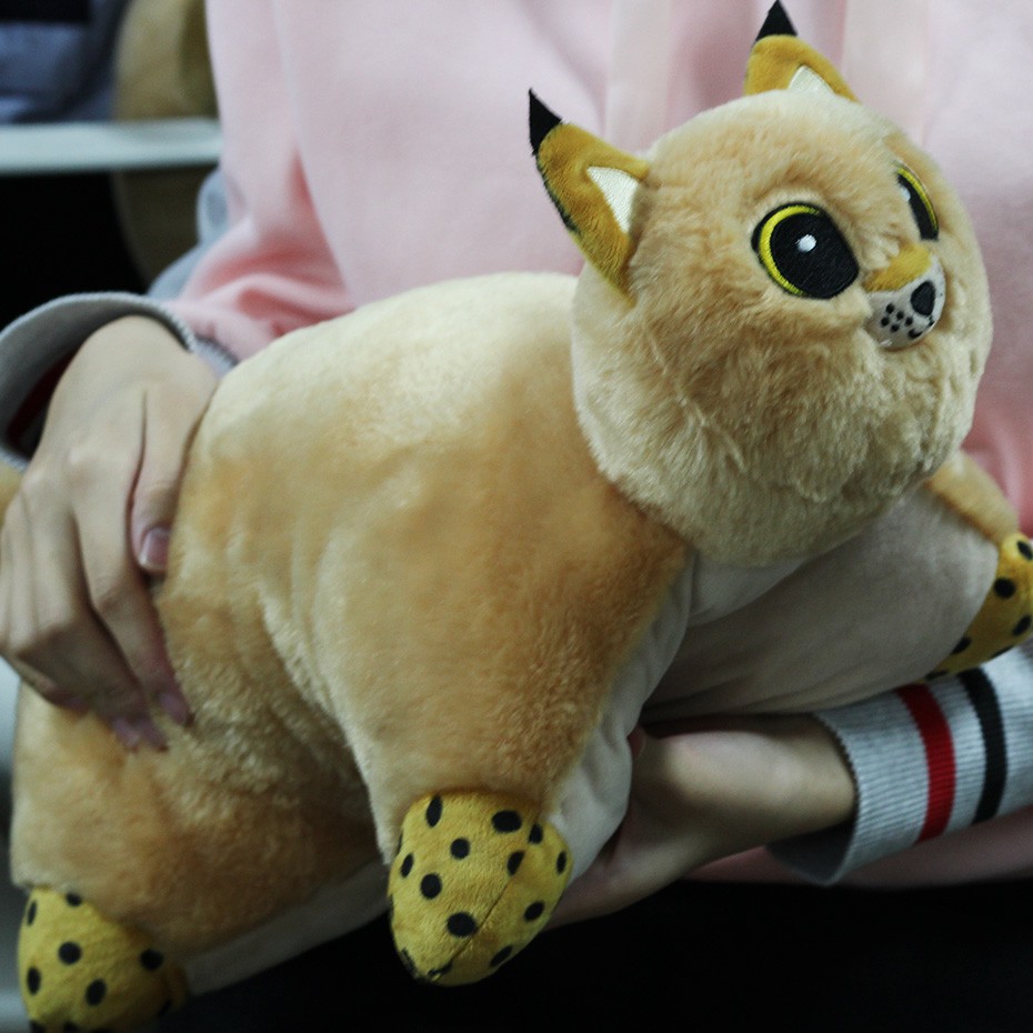 Hot Funny Sweetie Super Cute Forest Animal Toy Rysio Soft Pillow