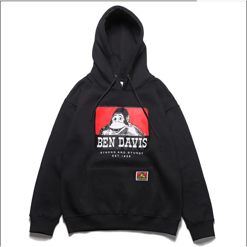 new ben davis loose street style skateboard printing casual long-sleeved  hooded sweater | Shopee Malaysia