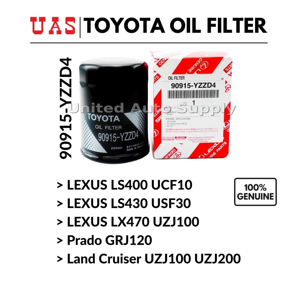 TOYOTA Oil Filter 90915YZZD4 For LEXUS LS400 LS430 LX470 Land Cruiser