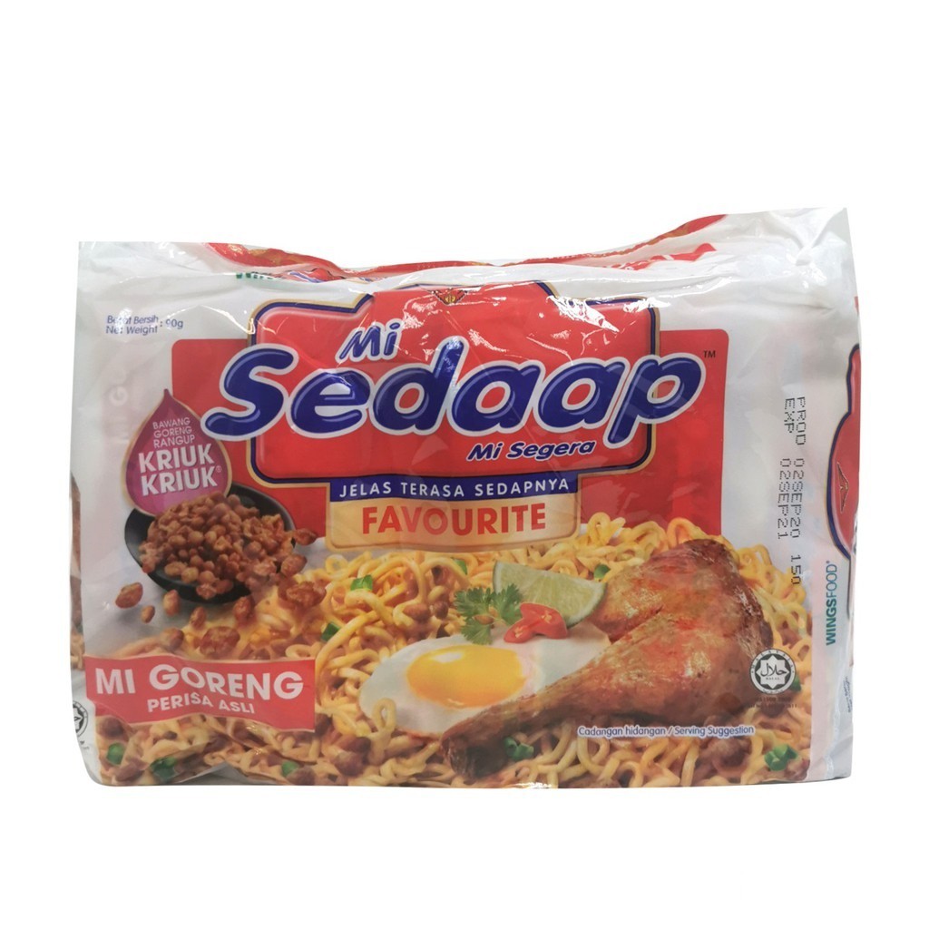 Mi Sedaap Fried Instant Noodle - Original (5's X 91g) | Shopee Malaysia