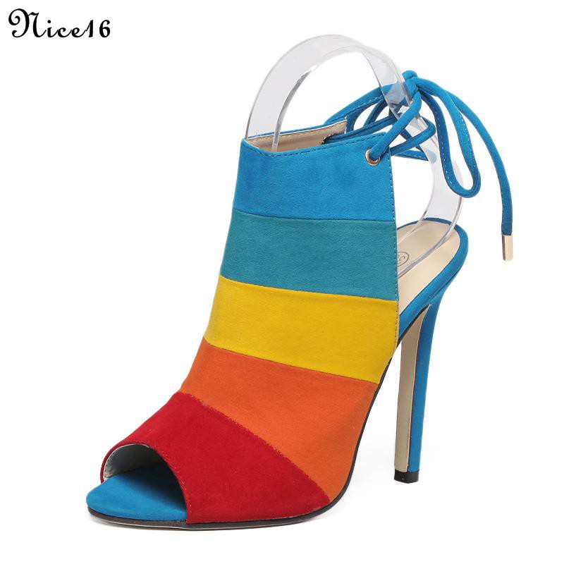 rainbow ladies sandals