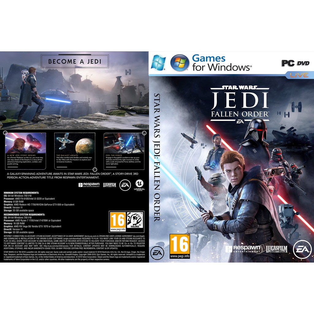 Star Wars Jedi Fallen Order Deluxe Edition PC GAME Offline [Pendrive
